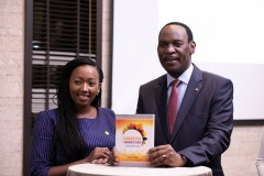 Dr Ezekiel Mutua with author Eva Mumbi.