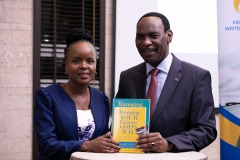 Dr Ezekiel Mutua with author Gladys Juma.