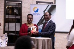 Dr Ezekiel Mutua with author Jane Gichohi.