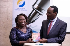 Dr Ezekiel Mutua with author LucyAnne Waweru.
