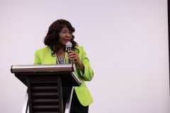 Guest Speaker Dr Winnie Ngugi shares an encouraging word for the authors.